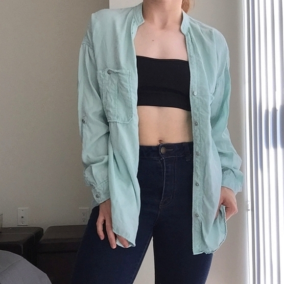 Zara light blue relaxed shirt size M - Picture 4 of 15